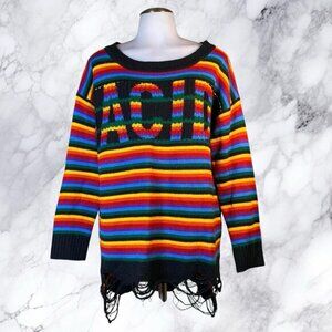 UNIF Acid Sweater in Rainbow